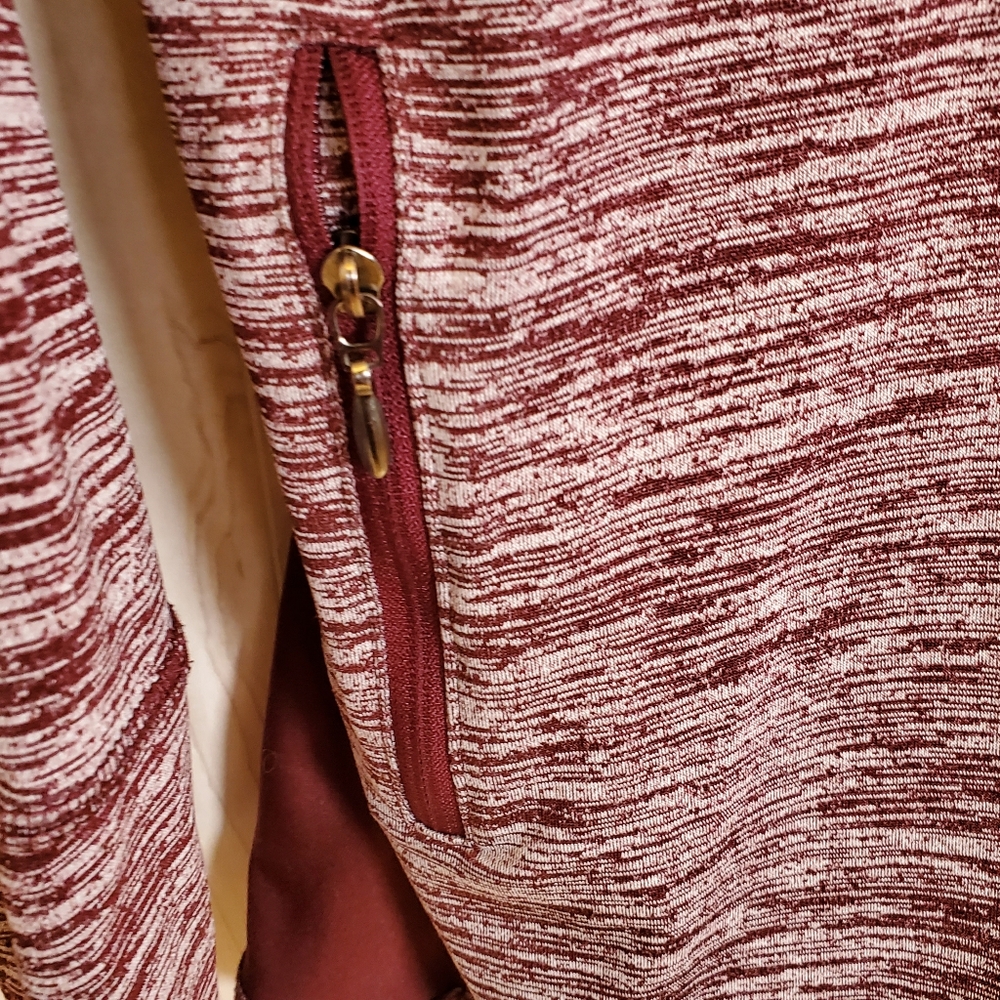 Texas AM 1/4 Zip Pullover Mens XL Maroon  BAW Stretch Long Sleeve Pockets EUC - Picture 5 of 6